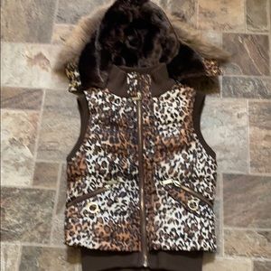 Cheetah print vest